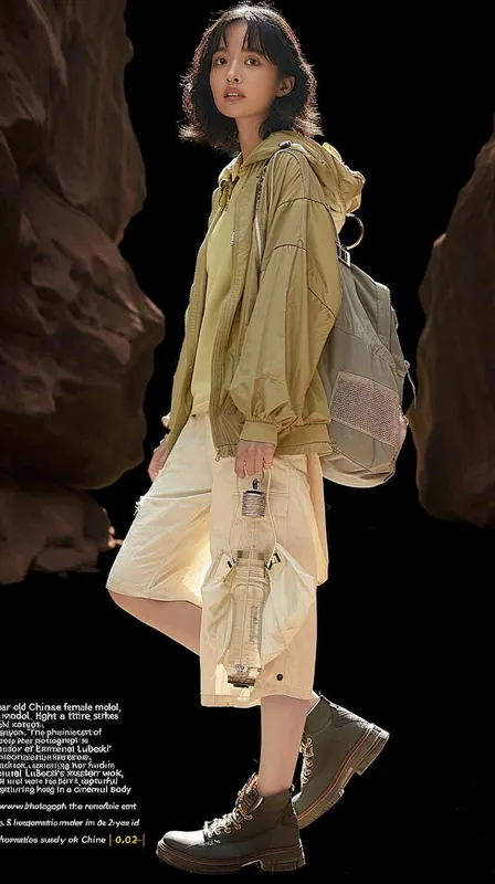 **A 24-year-old Chinese famale model wearing light khaki sun protection clothing poses in a magnificent canyon,Photography,The picture is from Emmanuel Lubezki's work,full body,cinematic shot,Crepuscular Ray, --v 6.0 --s 50** - Zoom Out by <@1079638033529311242> (fast) – style1部分” class=”wp-image”/>
</figure>


<figure class=