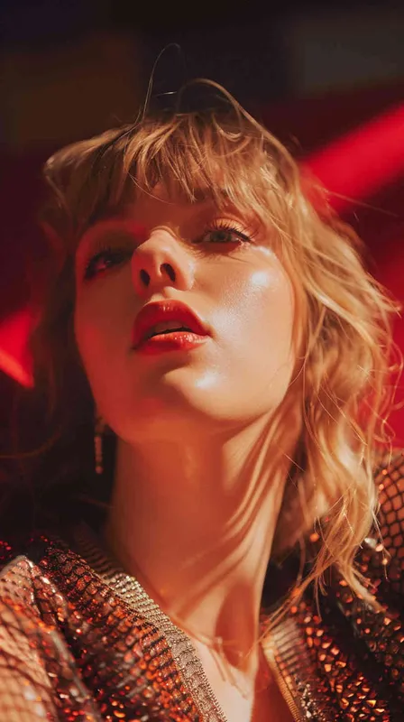 taylor Swift和一只猫咪机器人在外太空开演唱会，赛博朋克风格，舞台非常漂亮，是紫色氛围 - style1部分