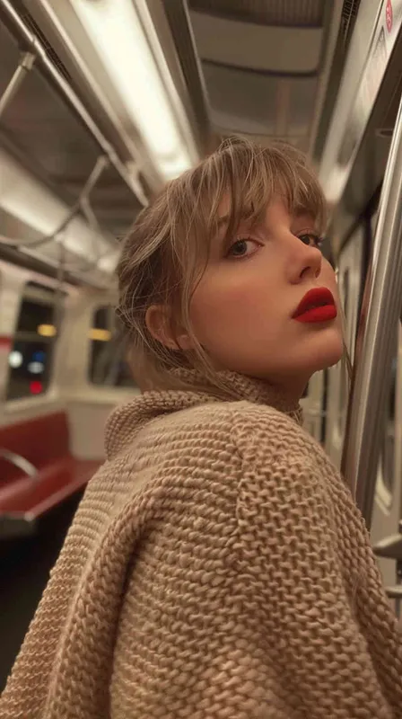 taylor Swift和一只猫咪机器人在外太空开演唱会，赛博朋克风格，舞台非常漂亮，是紫色氛围 - style2部分