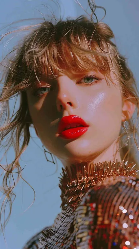 taylor Swift和一只猫咪机器人在外太空开演唱会，赛博朋克风格，舞台非常漂亮，是紫色氛围 - style3部分