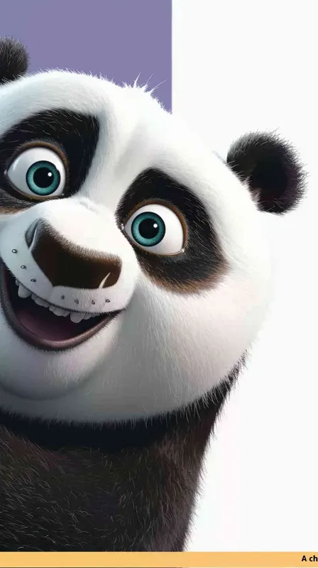 一只可爱的熊猫，探头探脑，白色背景，全身 - style3部分