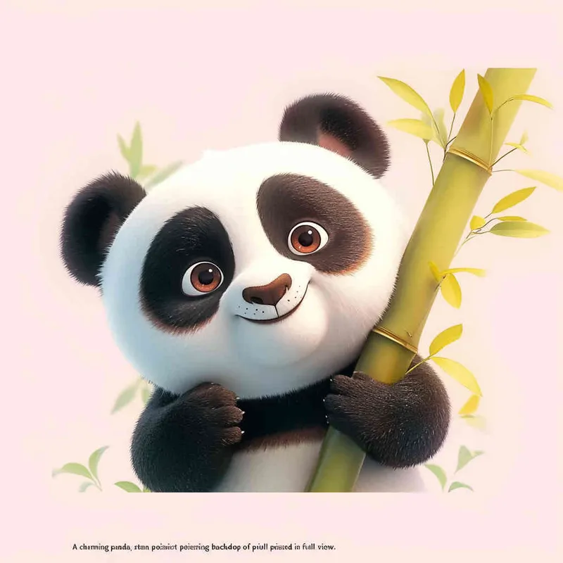 一只可爱的熊猫，探头探脑，白色背景，全身 - AI绘画作品展示 | Midjourney中文版生成