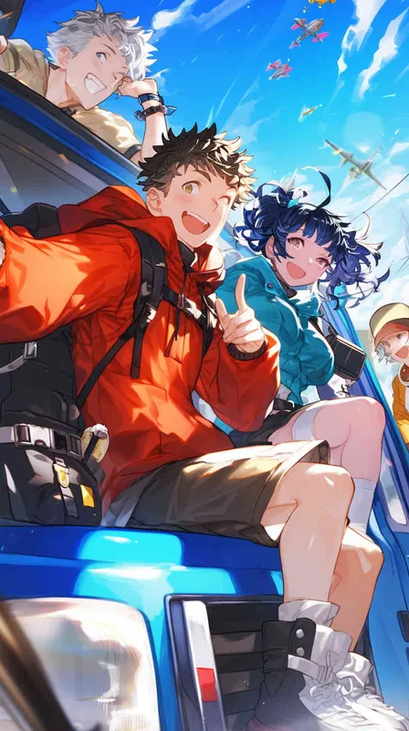 An anime-inspired scene where a male character enthusiastically discusses his hobbies and interests with a female character. The male character is depicted with vibrant expressions and gestures, showcasing his passion for his hobbies, while the female character listens attentively, showing interest and engagement. The background features colorful elements related to the hobbies being discussed, creating a lively and engaging atmosphere. - style4部分
