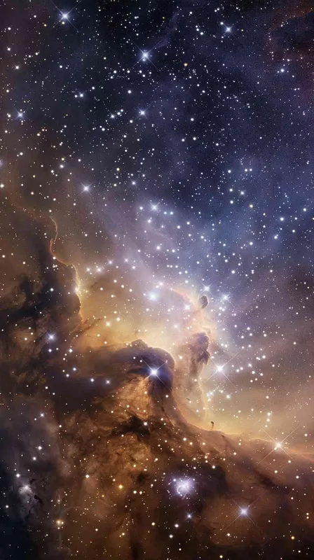 宇宙星空，形成大海，画面中充满了光明 - style1部分