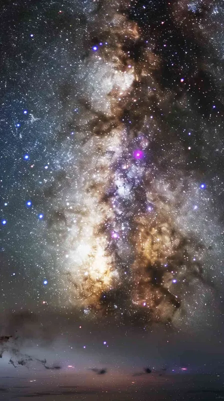 宇宙星空，形成大海，画面中充满了光明 - style3部分