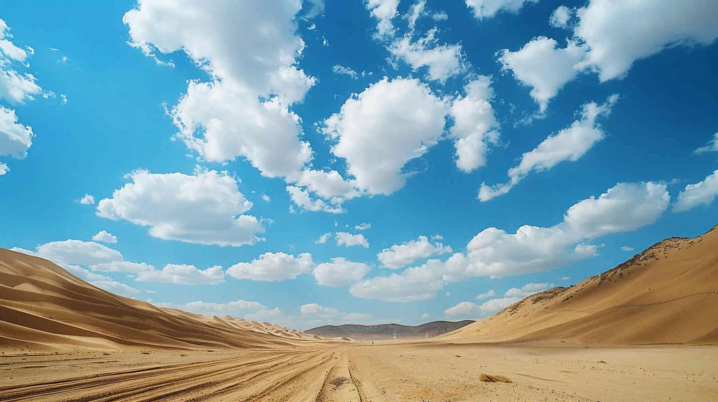 Dunhuang, desert, blue sky, sunny - style2部分