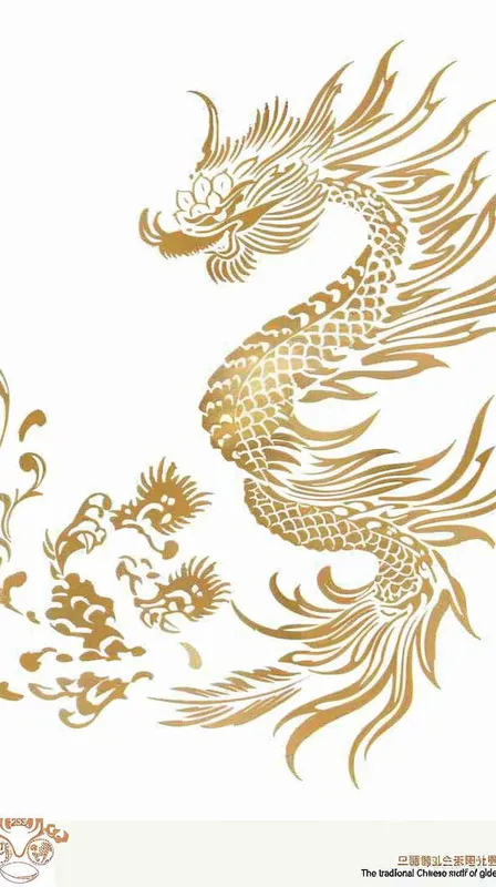 中国传统鎏金凤凰纹样，白色背景，细节丰富，画面金黄 - AI绘画作品展示 | Midjourney中文版生成