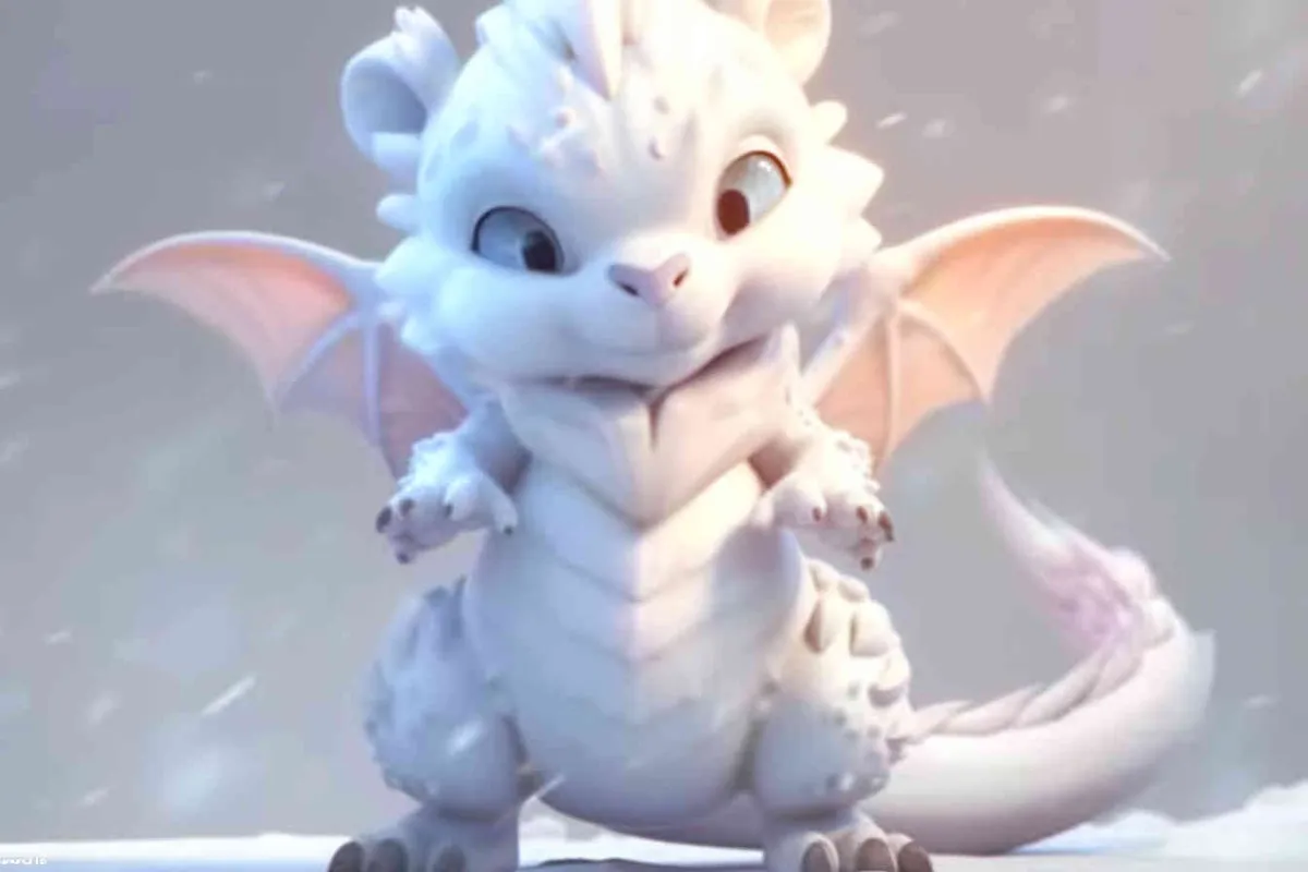 ip image, full body, chibi, a white little dragon, white background, natural light, 8K, best picture quality, super detail, 3D, C4D, Blender, OC renderer, ultra-high definition, 3D rendering - style2部分