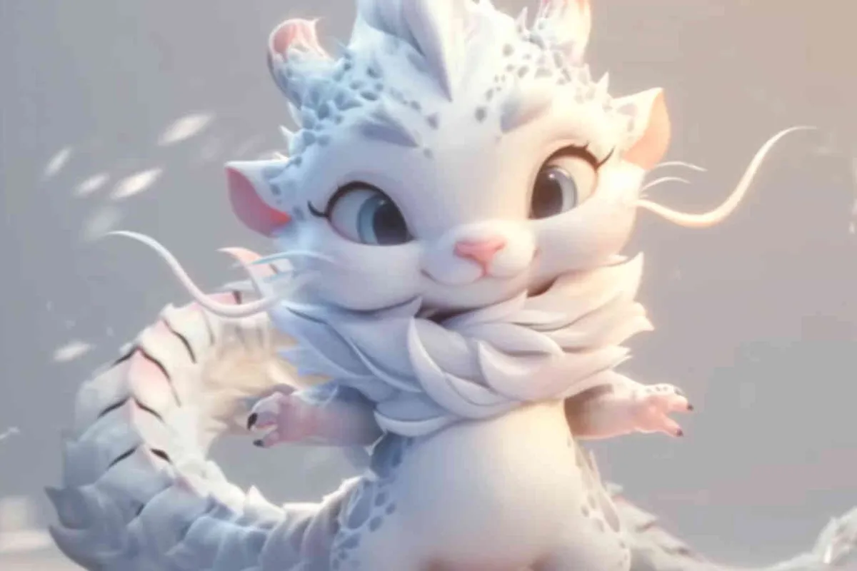 ip image, full body, chibi, a white little dragon, white background, natural light, 8K, best picture quality, super detail, 3D, C4D, Blender, OC renderer, ultra-high definition, 3D rendering - style3部分
