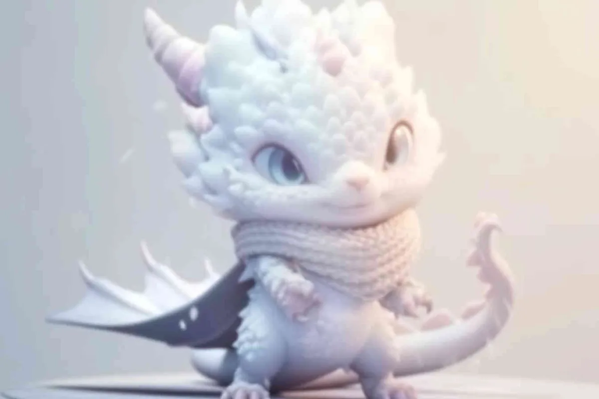 ip image, full body, chibi, a white little dragon, white background, natural light, 8K, best picture quality, super detail, 3D, C4D, Blender, OC renderer, ultra-high definition, 3D rendering - AI绘画作品展示 | Midjourney中文版生成