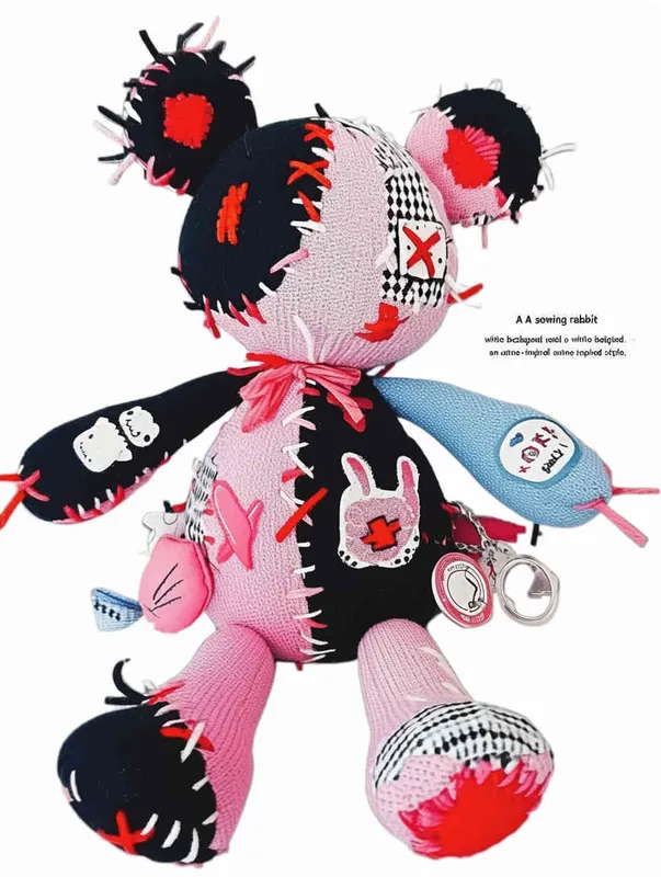 a sewing rabbit, whit background, anime style – AI绘画作品展示 | Midjourney中文版生成