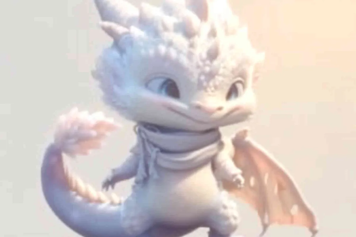 ip image, full body, chibi, a white little dragon, white background, natural light, 8K, best picture quality, super detail, 3D, C4D, Blender, OC renderer, ultra-high definition, 3D rendering - style2部分