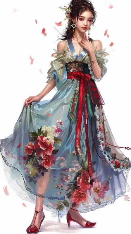韩国美女，穿着高跟鞋 - style2部分