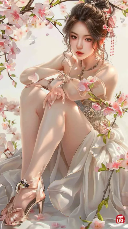 韩国美女，穿着高跟鞋 - style4部分