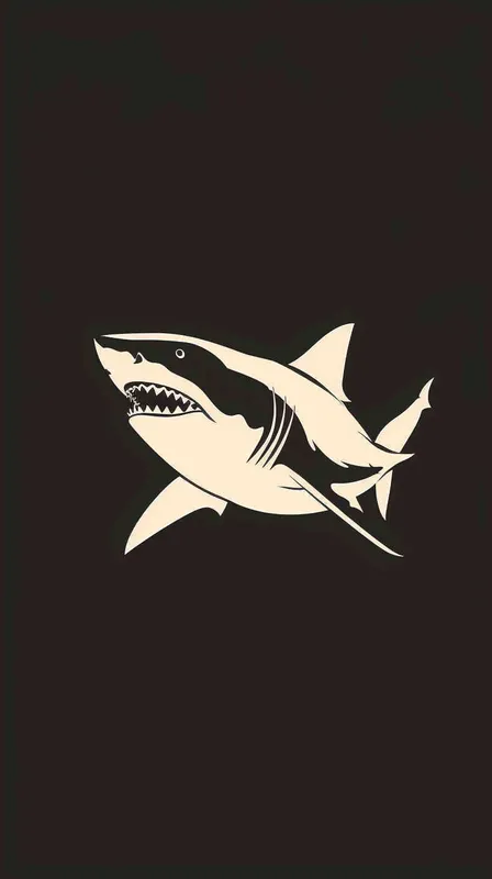 logo of a shark， minimal， style of japanese book cover - style3部分