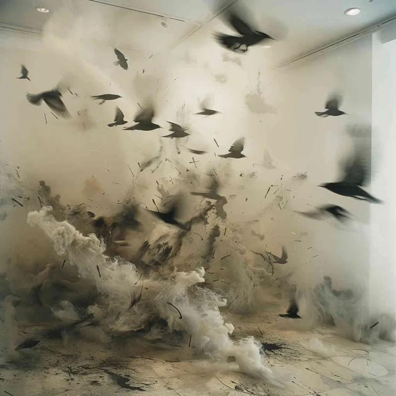 With cascading tresses draped in sheer gossamer, captured in meticulous detail through the lens of artistic photography, the work of Cai Guo-Qiang shines anew. - style1部分