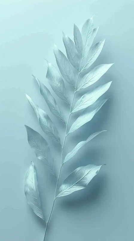 3d, Unreal Engine, Concept art, fashion, popular style, ultra-fine details, depth of field, ethereal, a three-dimensional leaf and grass made into the 4.23世界读书日, natural vitality style, extreme close-up, solid color light blue background, commercial photography SONY Master lens, soft colors, close to reality composition, --ar 3:4 --iw 2 --s 750 - style4部分
