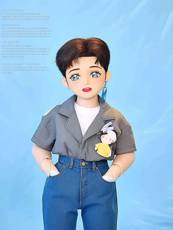 （制作一款水彩画风卡通人物），（卡通人物），（水彩风卡通人物），（可爱公仔样式），（闭口微笑），（人像正身），（半身），（精致脸），（要和图片画风一模一样），8000K分辨率 - style2部分