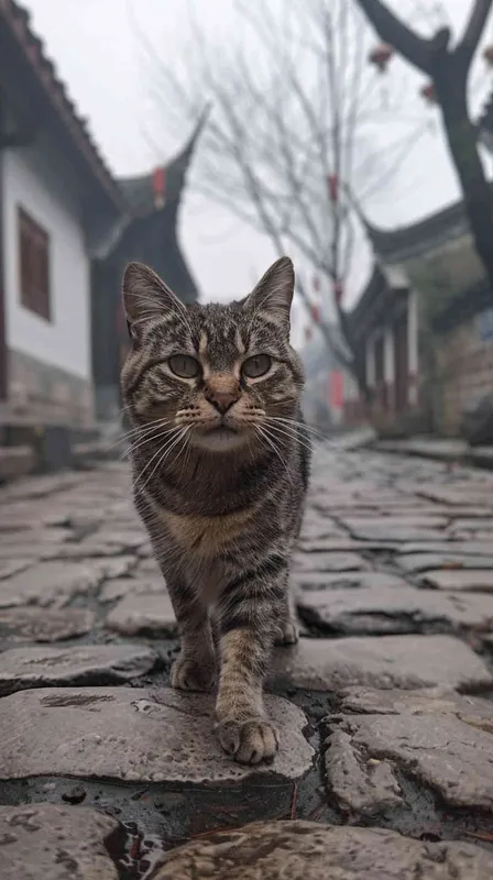 请生成一只猫猫在新疆旅行的图片 - style3部分