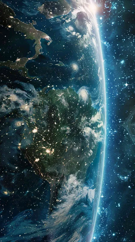 二维文明与三维文明的地球互相碰撞，重叠的区域二三维交叠，部分重合区域彻底消失了  - style1部分