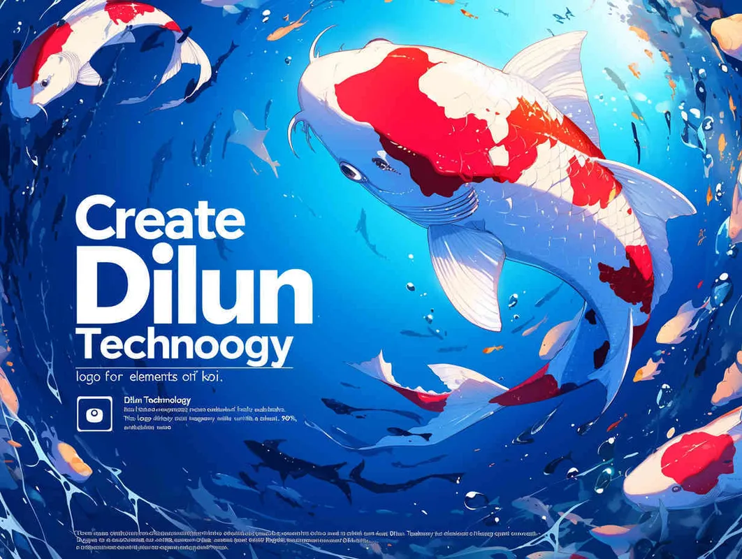 ((制作一款 Dilun Technology 字体的logo))((Dilun  带锦鲤鱼和鲨鱼元素))((带锦鲤鱼和鲨鱼元素))((制作一款 Dilun Technology 字体的 logo))((要全名 Dilun Technology ))(( Dilun Technology ))(( 要和图片相似度接近90%)) - style4部分