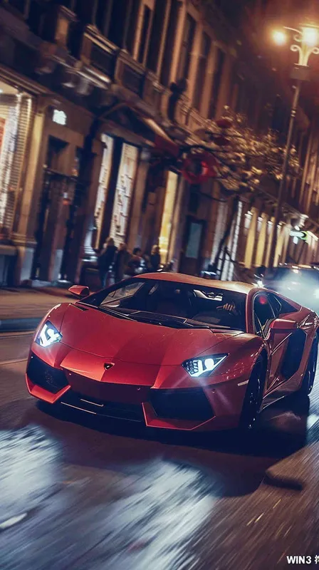 一辆跑车，在路上奔驰，车头的车标是“WIN3”的特写镜头，车标很有质感和设计感，车头整体融合的非常好，车身也有“WIN3”很酷的广告贴，整体有速度的压迫感  - AI绘画作品展示 | Midjourney中文版生成