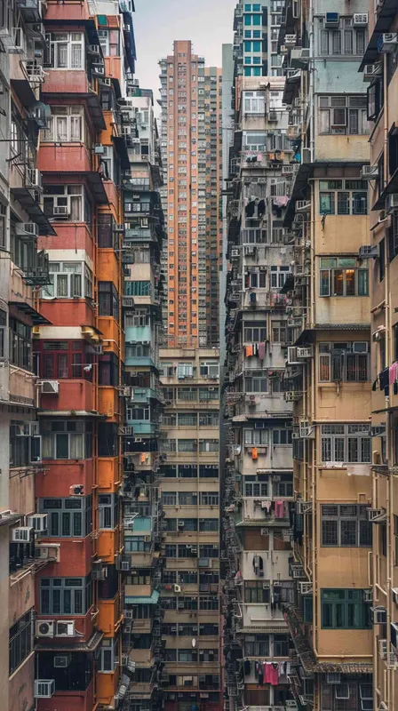 三个时代的建筑分层平行进行重叠，三个时代的三个时代的建筑群中间各自有一个能量井。最上层是2077年，具有未来感的建筑，中间是2027年的现代建筑，最下层是1977年的复古建筑。 - style2部分