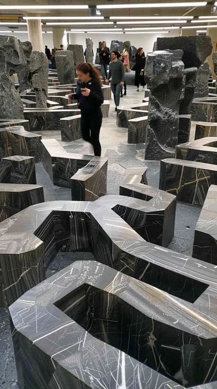 2027年的学生们在网格状的践行网络里奔跑推倒计算，黑石板在校园中间闪着光 - style3部分