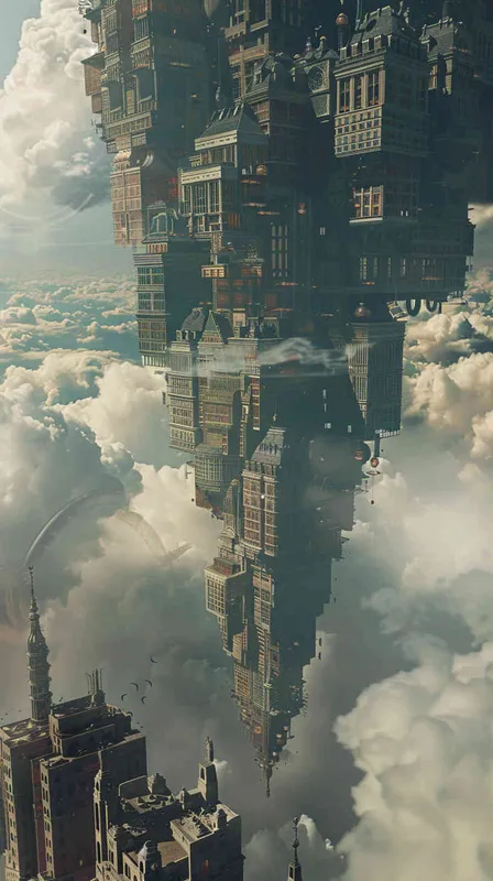 天空之城 - AI绘画作品展示 | Midjourney中文版生成