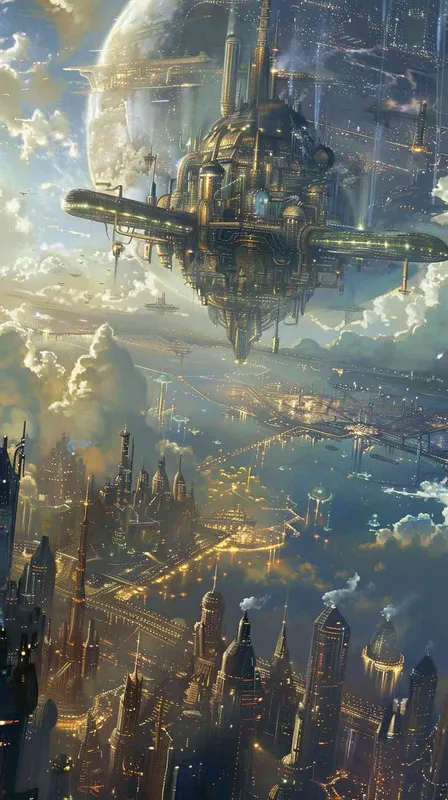 天空之城 - AI绘画作品展示 | Midjourney中文版生成