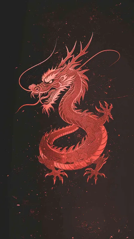 中国龙，潮流，简约设计，高品质，4k，商业用图，电商封面图 – AI绘画作品展示 | Midjourney中文版生成