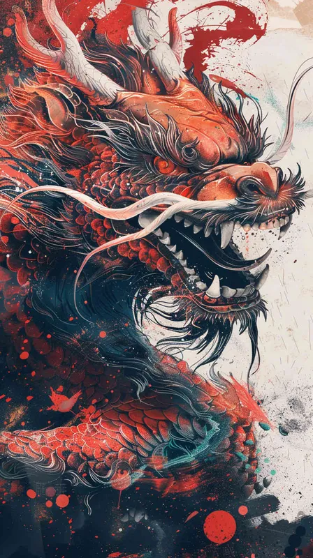 中国龙，潮流，简约设计，高品质，4k，商业用图，电商封面图 - style4部分
