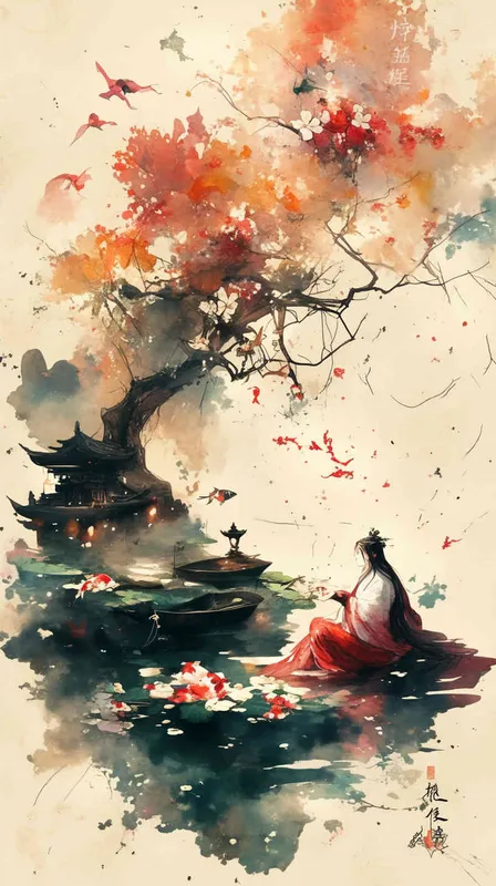 扁平插画背景，在一个的空间，有很多烦恼的乱麻，有一个酒瓶子，背景为浅蓝色 - style3部分