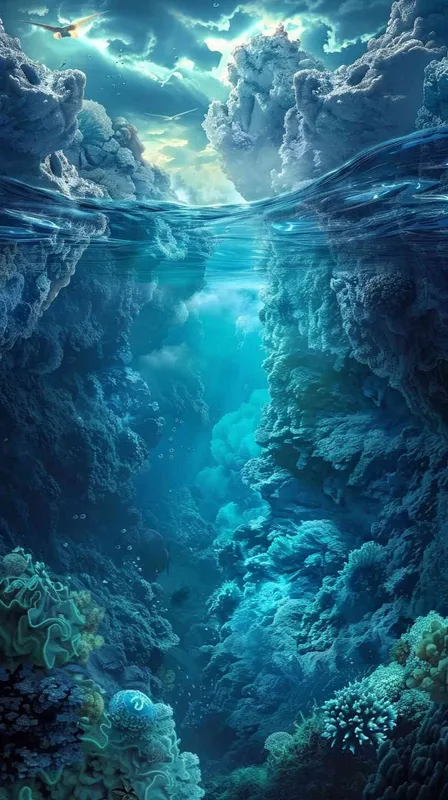 海底世界 – AI绘画作品展示 | Midjourney中文版生成
