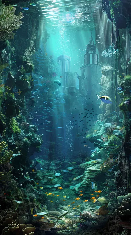 海底世界 - AI绘画作品展示 | Midjourney中文版生成