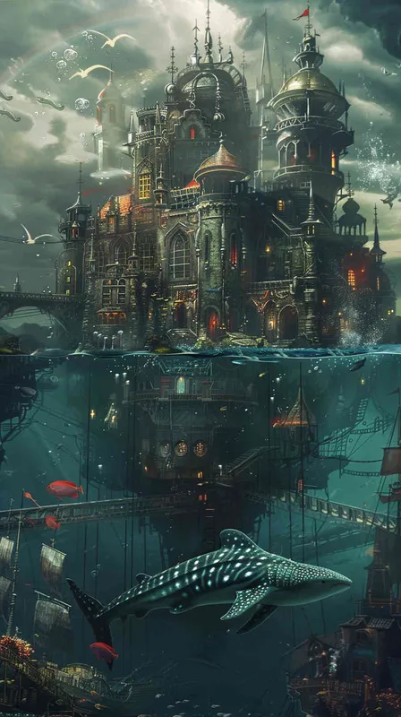 海底世界 - AI绘画作品展示 | Midjourney中文版生成
