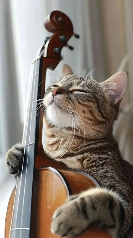 可爱的猫，在听音乐 - style4部分