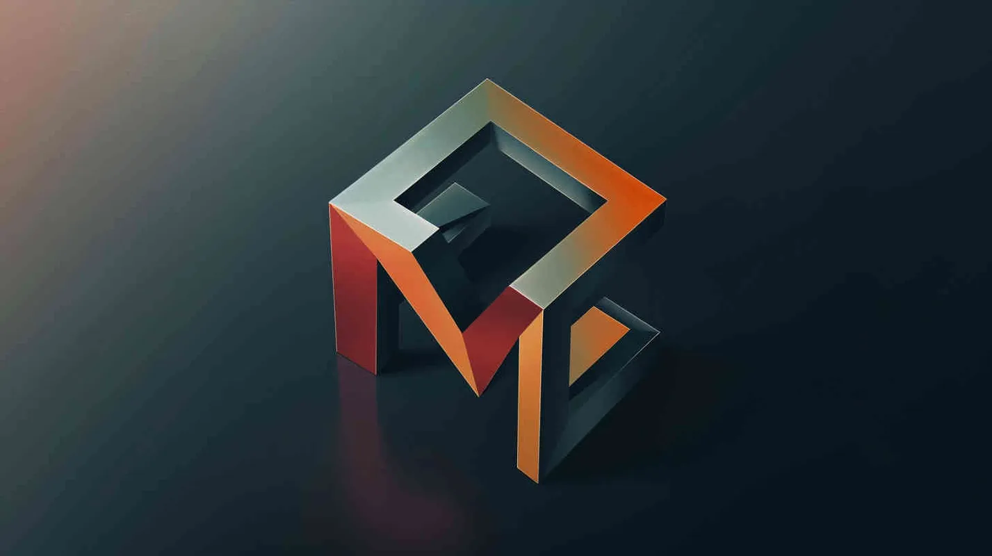 设计一个logo，是字母M和W组成的立方体结构，3D造型 - style2部分