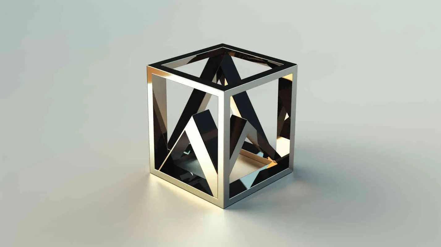 设计一个logo，是字母M和W组成的立方体结构，3D造型 - style4部分