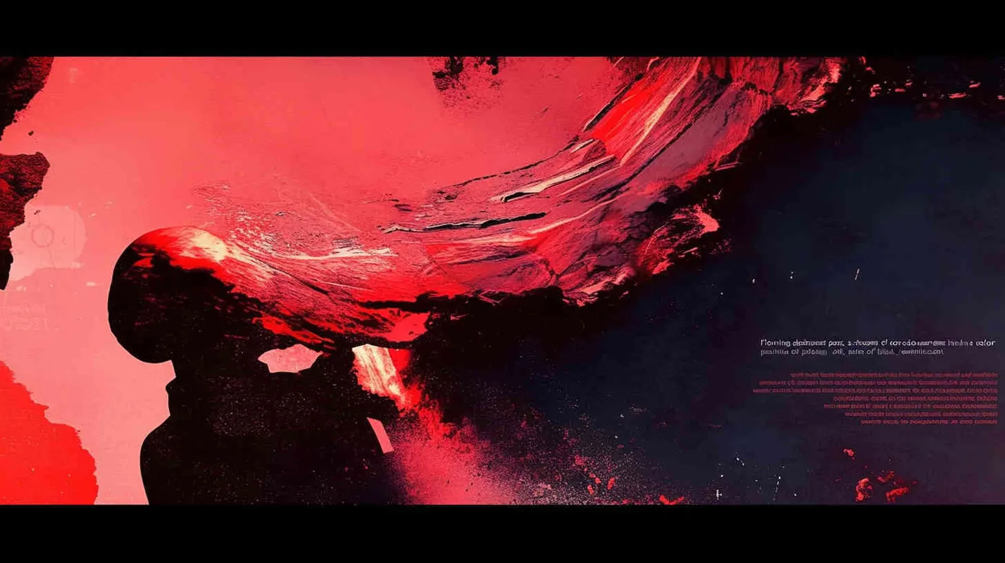 Abstract flow poster, stream of consciousness, pink, red, black color scheme, fashion magazine, big movie special effects - style4部分