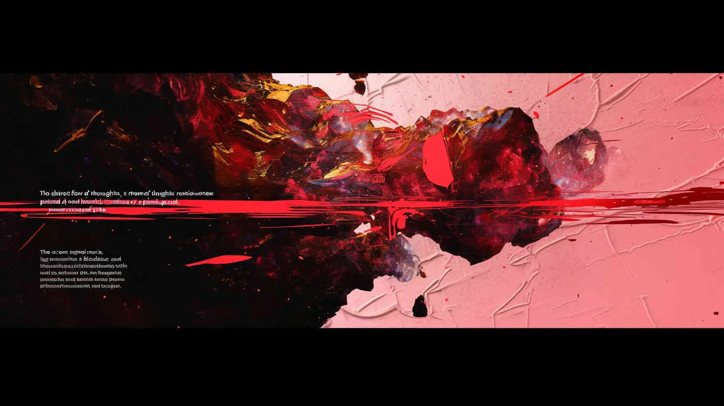 Abstract flow poster, stream of consciousness, pink, gold,red, black color scheme, fashion magazine, big movie special effects,The screen is concise and minimalist - AI绘画作品展示 | Midjourney中文版生成