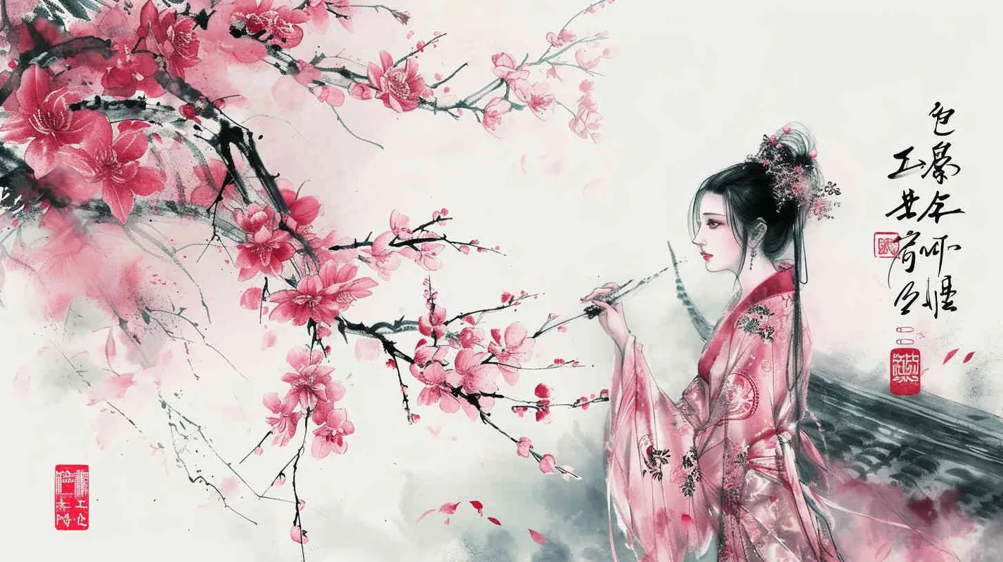 只有一个绿色莲花座盘,四周散发了很多乱麻一样的黑色线条,左右两边写着烦恼两个字,线条为插图 平面插图,简单的着色,白色背景,, 插画采用简单的线条 - AI绘画作品展示 | Midjourney中文版生成