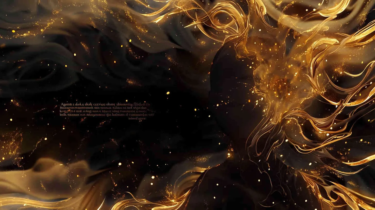 Black background, golden spots, gold foil, - style2部分