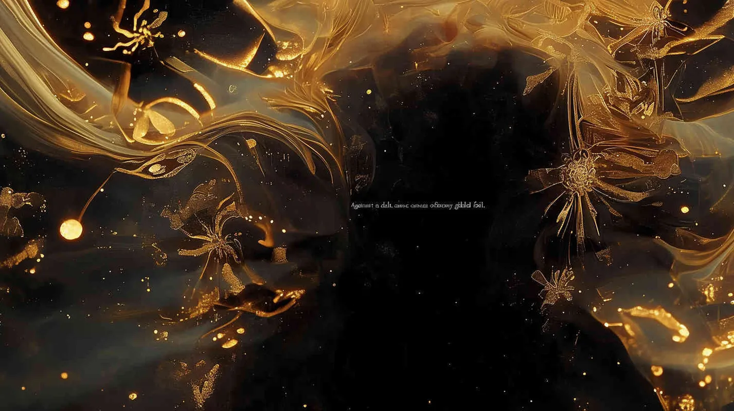 Black background, golden spots, gold foil, - style3部分