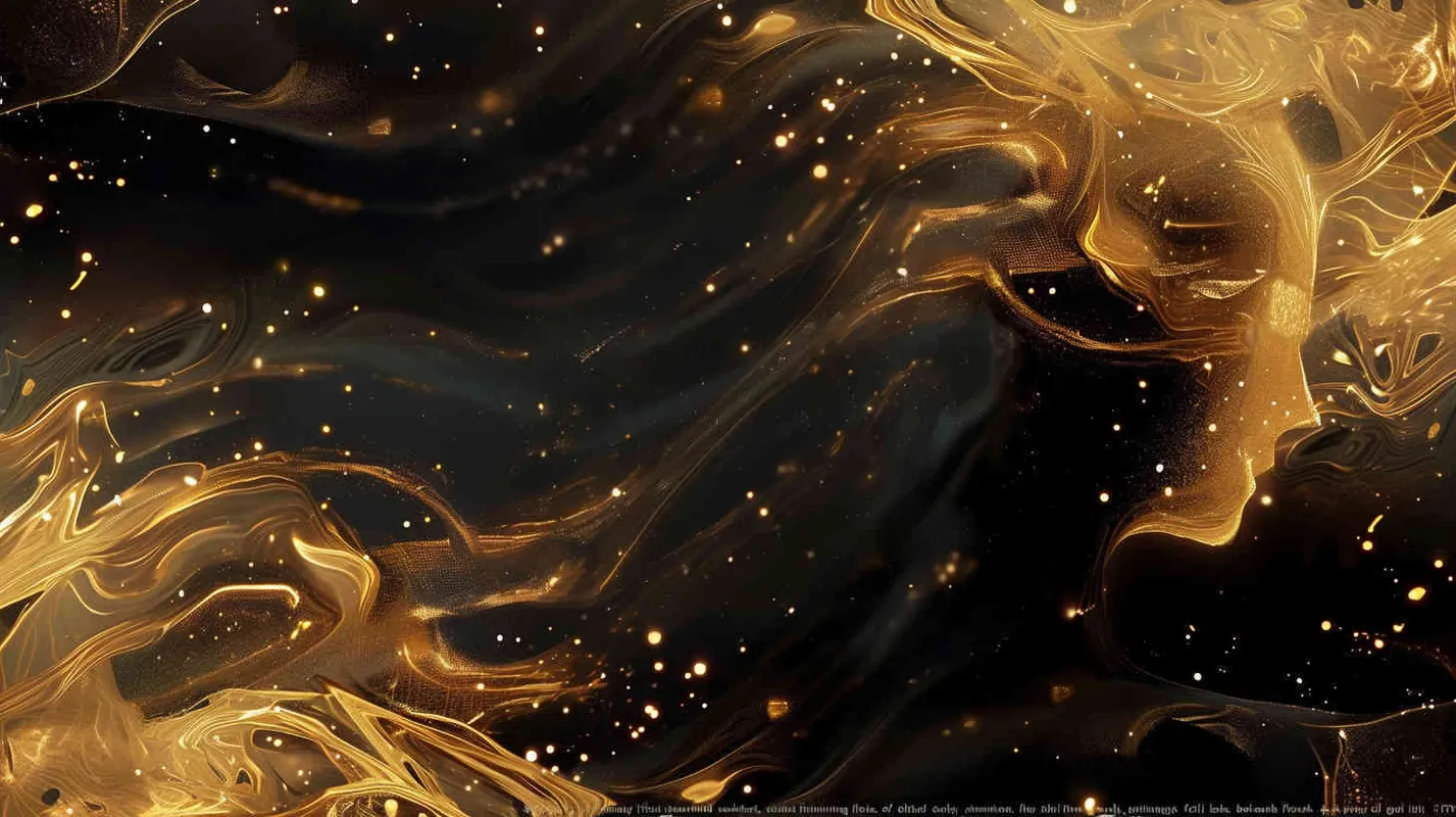 Black background, golden spots, gold foil, - style4部分
