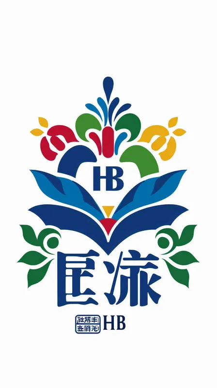 Create a logo for the cultural tourism industry in Hubei, utilizing the initials 