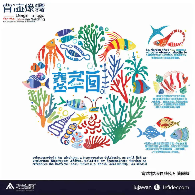 <https://s.mj.run/64ewikxfyEs> “Design a logo for Liujiawan Catching the Sea Garden that incorporates elements like tiny fish, shrimp, shells, and conches to evoke the spirit of family travel, crafting a lively and vivid emblem. The color scheme should feature a luminous blue base, enhanced with hints of green, yellow, and red. The logo should be rendered as sleek vector icons, effortlessly blending visual elements with text against a pristine white backdrop – at a 1:1 aspect ratio, version 6.0.” –ar 1:1 –iw 0.93 –v 6.0 –style raw (relaxed) (relax)
 – style2部分” class=”wp-image”/>
</figure>


<figure class=