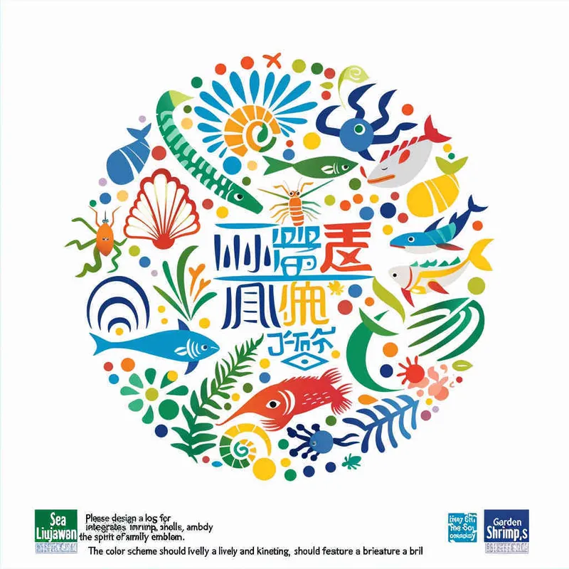 <https://s.mj.run/64ewikxfyEs> “Design a logo for the Liujiawan Catching the Sea Garden that incorporates delicate elements such as small fish, shrimp, shells, and conches to capture the essence of family exploration, creating a vibrant and dynamic symbol. The color palette should consist of a radiant base of blue, complemented by touches of green, yellow, and red. The logo should be crafted as sleek vector icons, seamlessly merging visual symbols with text on a pristine white background – maintaining a 1:1 aspect ratio in version 6.0.” –ar 1:1 –iw 0.93 –v 6.0 – style2部分” class=”wp-image”/>
</figure>


<figure class=