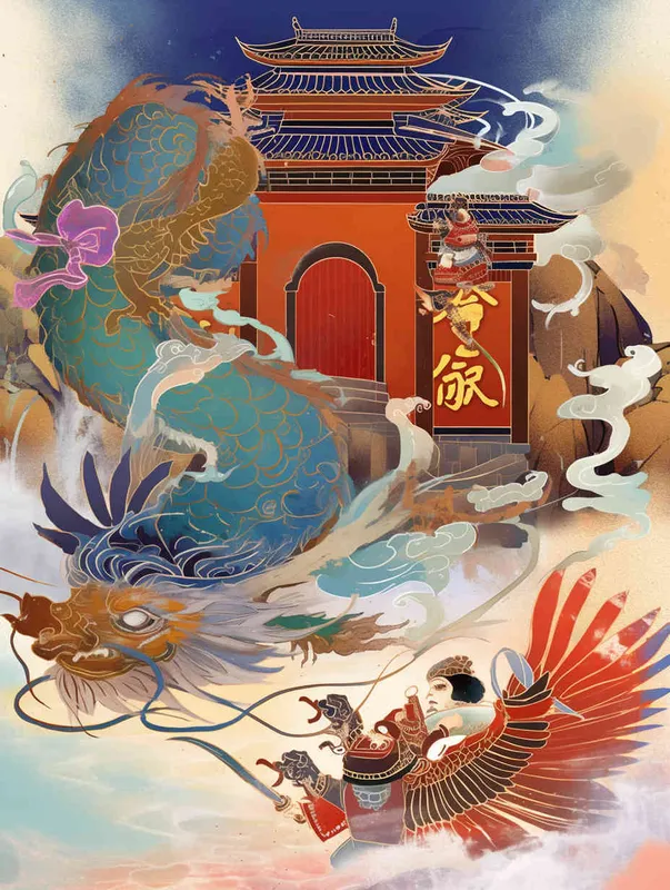 ((制作大禹治水国风插画))，（(要有龙))，((要有山))，((要有水))，（(国风插画有龙有山有水)），((大禹治水国风插画))，8000K，超高清， - style3部分