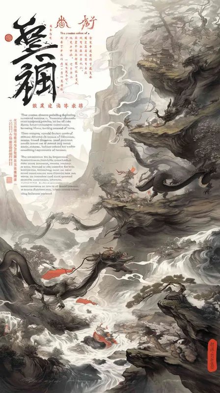 ((制作大禹治水国风插画))，（(要有龙))，((要有山))，((要有水))，（(国风插画有龙有山有水)），((大禹治水国风插画))，((龙要制作的精致清晰))，8000K，超高清， - style1部分